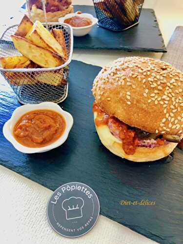 Hambergine, potatoes et ketchup maison