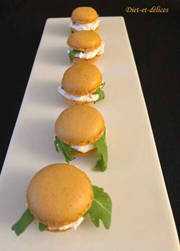 Macarons sucrés salés, chèvre et kumquats