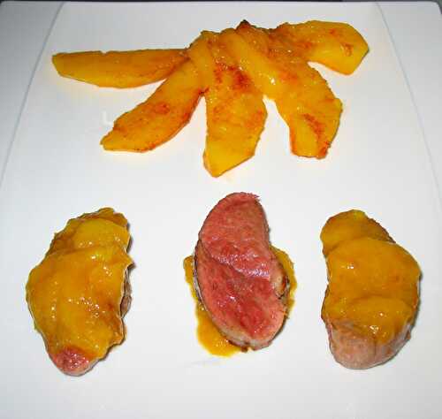 Magret de canard à la mangue