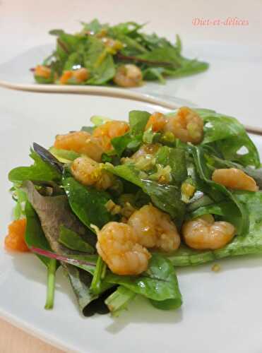 Mesclun aux crevettes