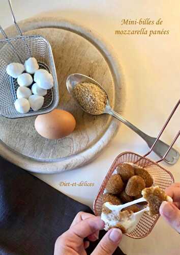 Mini-billes de mozzarella panées