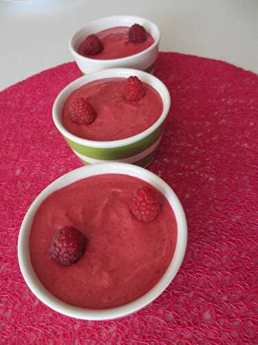 Mousse à la framboise à l’agar agar