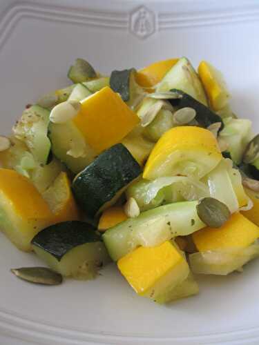 Poêlée de courgettes bicolores aux épices