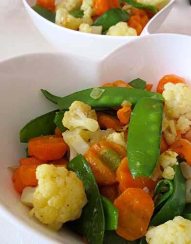 Poêlée de légumes tricolore