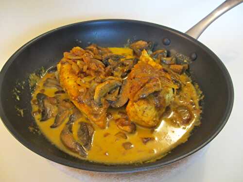 Poulet au curry et champignons