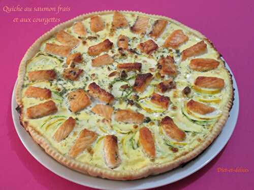 Quiche au saumon frais et aux courgettes