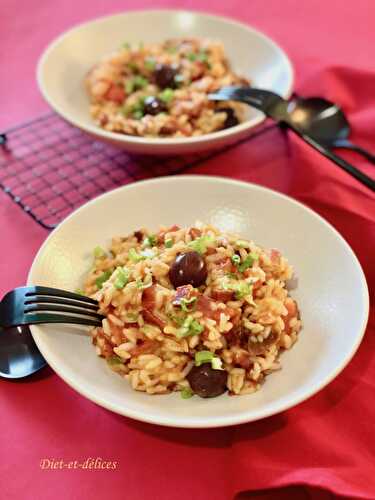 Risotto à la tomate et chorizo