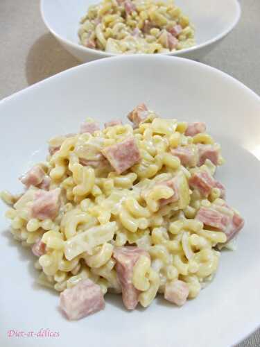 Risotto de coquillettes au jambon, mascarpone et parmesan