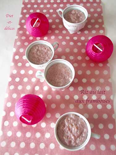 Riz au lait aux framboises au cook expert