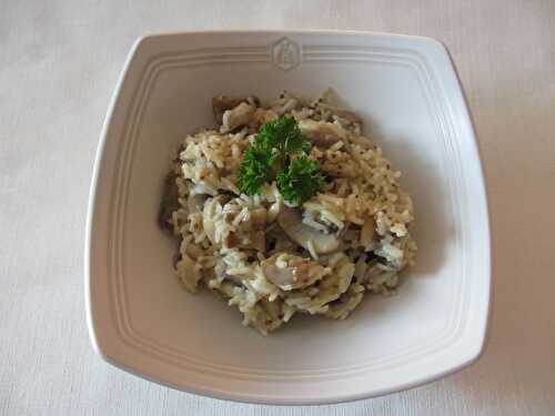 Riz moutardé aux champignons frais