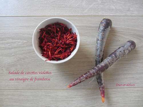 Salade de carottes violettes au vinaigre de framboises