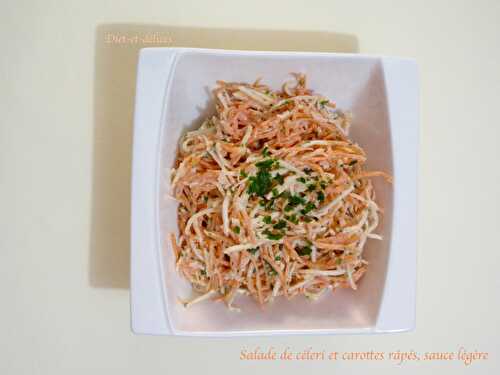 Salade de céleri et carottes râpés, sauce légère