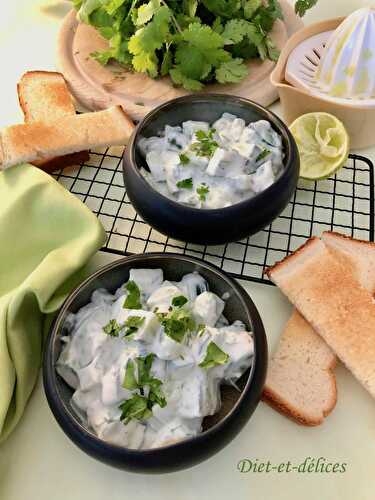 Salade de concombre à la coriandre