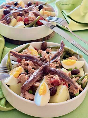 Salade de haricots verts façon niçoise