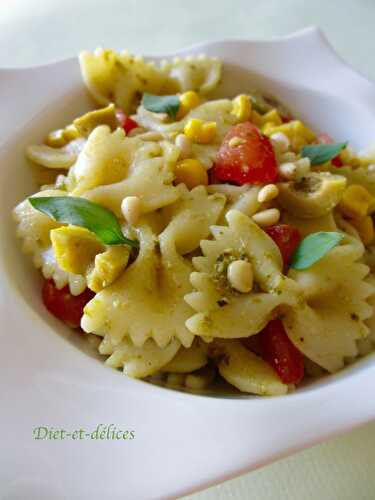 Salade de pâtes au pesto