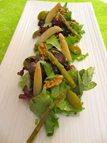 Salade gourmande aux asperges