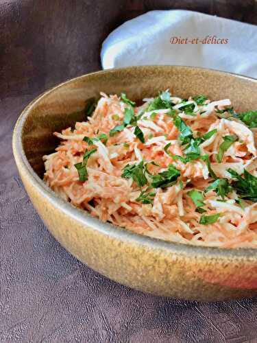 Salade légère de carotte et céleri à la moutarde