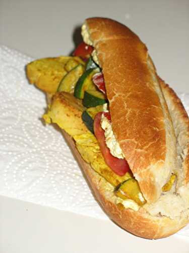 Sandwich poulet au curry