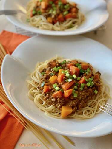 Sauce bolognaise au potiron et à la carotte