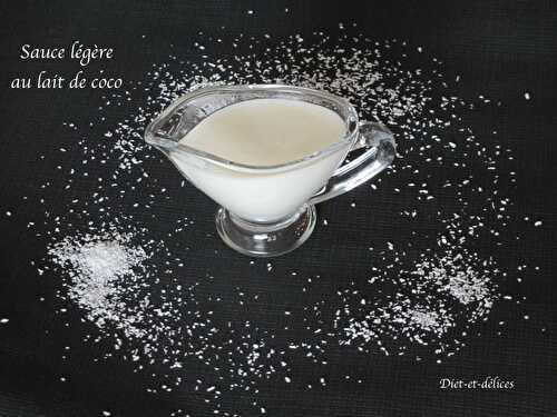 Sauce légère au lait de coco