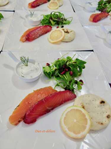 Saumon gravlax à la betterave