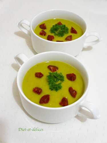 Soupe de poireaux, chorizo et persil au cook expert