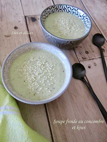 Soupe froide au concombre et kiwi