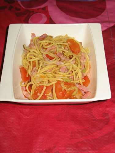 Spaghetti au chou chinois