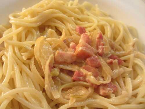 Spaghetti façon carbonara à la tomme de Savoie : Diet & Délices - Recettes dietétiques