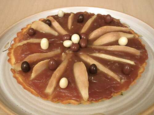 Tarte aux poires et crème de marrons