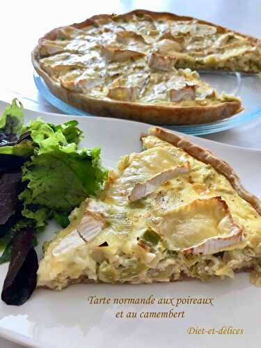 Tarte normande aux poireaux et au camembert