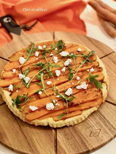 Tarte tatin de carottes au cumin et à la feta