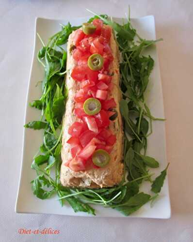 Terrine de cabillaud à la tomate et aux olives