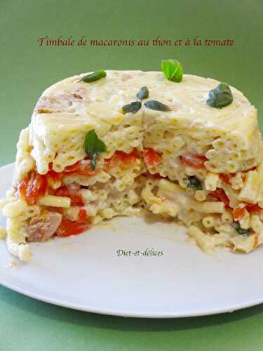 Timbale de macaronis au thon et à la tomate