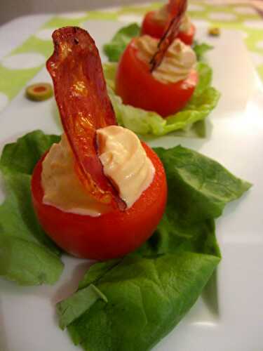 Tomates légères au chorizo et olives