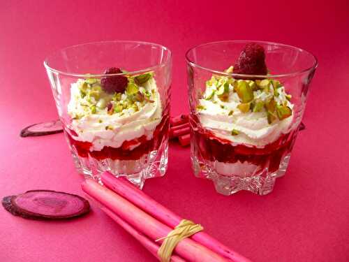 Verrines de framboises et mousse vanillée au mascarpone