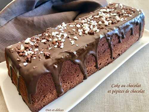 Cake au chocolat et pépites de chocolat
