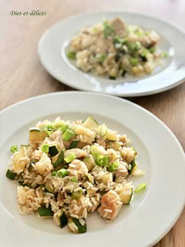 Riz au poulet et aux courgettes