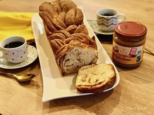 Brioche au mascarpone garnie à la pâte à tartiner spéculoos