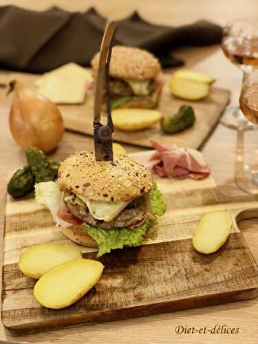 Burger montagnard de veau façon raclette