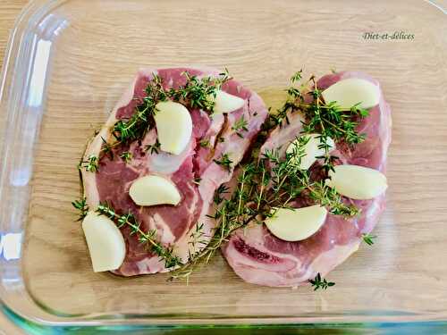 Côtes filet d’agneau grillées, sauce à l’ail et poêlée de légumes : Diet & Délices - Recettes dietétiques