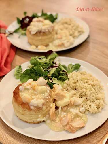 Bouchées de la mer à la truite, au dos d’églefin, aux crevettes et aux quenelles