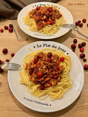 Sauce bolognaise aux cranberries