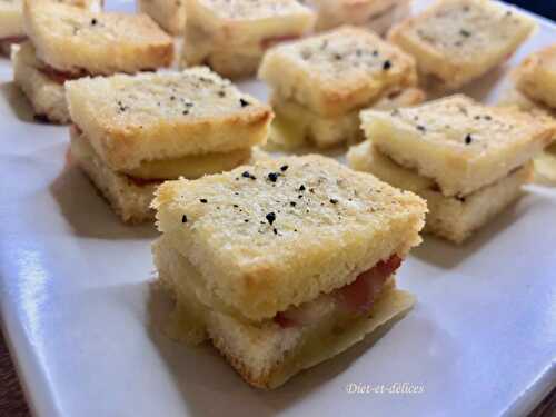 Mini croques jambon, comté AOP et beurre de truffe