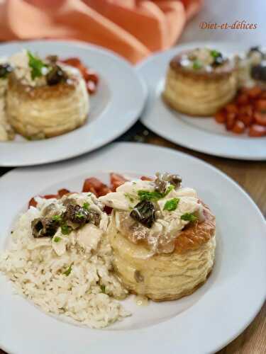 Vol-au-vent au poulet et morilles