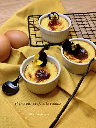 Crème aux oeufs à la vanille