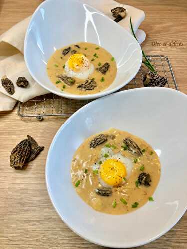 Oeuf parfait et sa sauce aux morilles