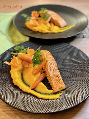 Saumon aux épices thaï et sa déclinaison de carottes