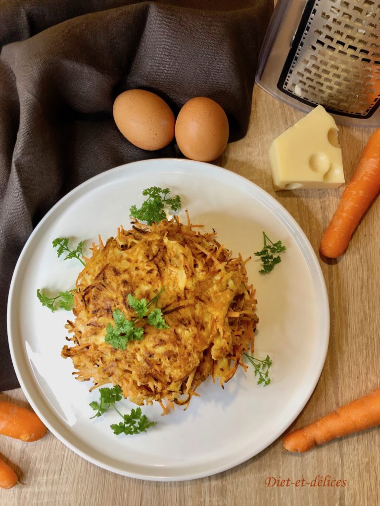 Galettes aux carottes râpées