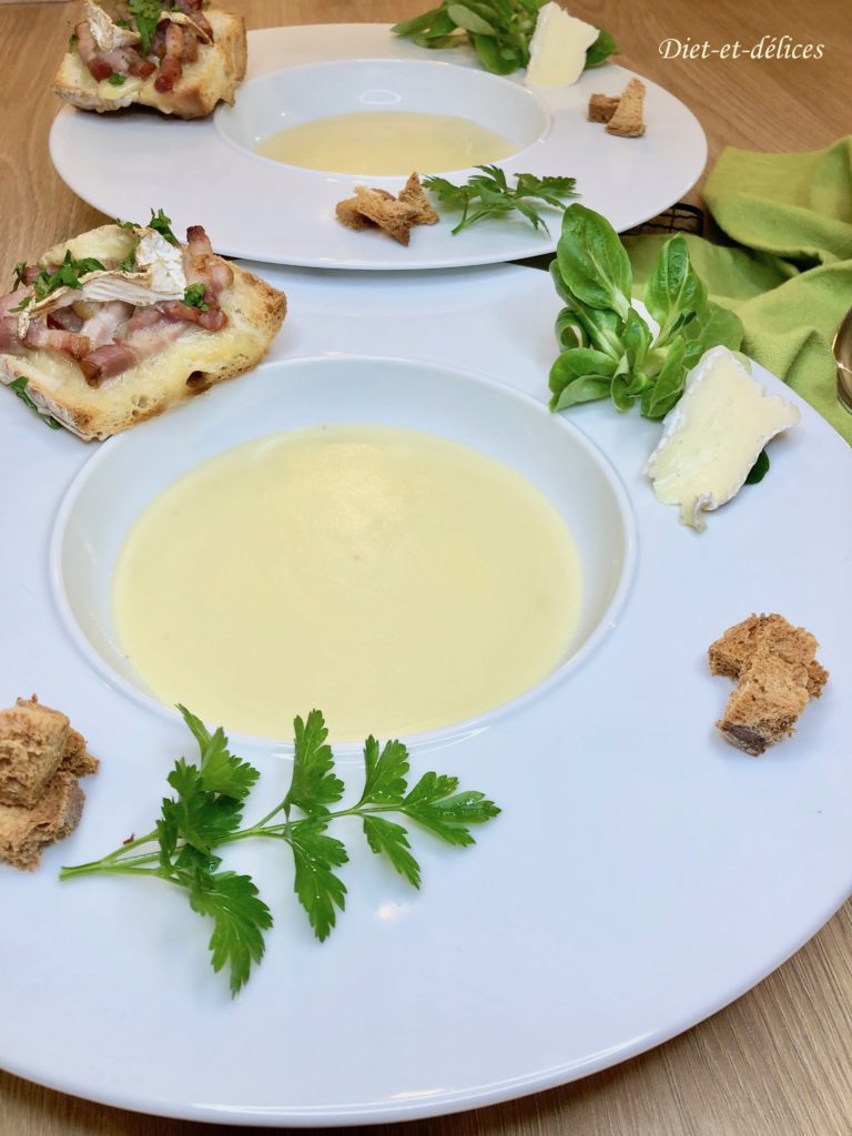 Soupe au camembert et sa tartine gourmande